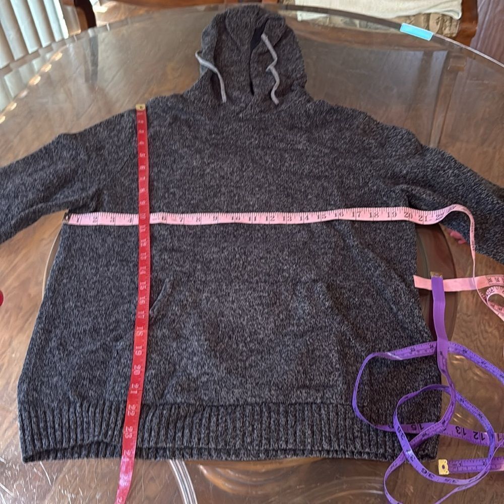 Gap Medium Hooded Sweater Long Sleeve Pouch Pocket Unisex Jacket Hoodie 10% Wool - Picture 11 of 12